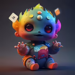 the cute looking doll is in different colors