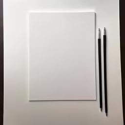 a picture with two pens in it and some paper