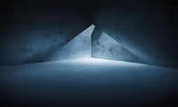 the floor in a dark room is lit by a bright light