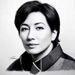 a black and white photograph of a young woman