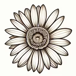 drawing a flower on paper with some colored pencils,a large flower has been drawn by using a pencil and watermark,a sunflower with a spiral design in the middle,an art work featuring a sunflower made out of pencil,a sunflower drawing on white paper