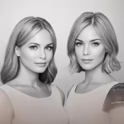 two women that are looking in different directions