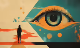 a person looking at an image of an eye