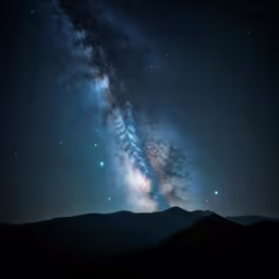 a beautiful view of stars in the night sky