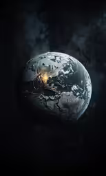 the world is shown from space in this view of earth