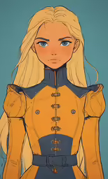 blonde haired lady with big boo and no hair