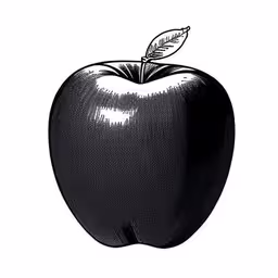 an apple with the leaves on top,an apple is shown with a stem and leaf