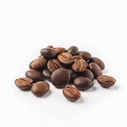 coffee beans and some brown colored grains