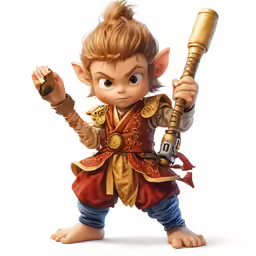 an animated troll is holding up his arm and a metal ball