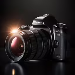 a camera that is sitting on the ground