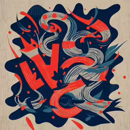 some type of colorful type is painted with various colors