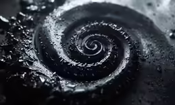 a close up view of an air bubbles water swirl